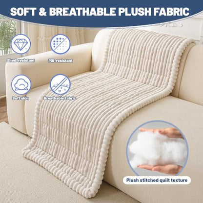 Waterproof Couch Cover for Dogs Washable (White, 27.6" x 59") - color: Waterproof White, size: 27.6"x 59.06"
