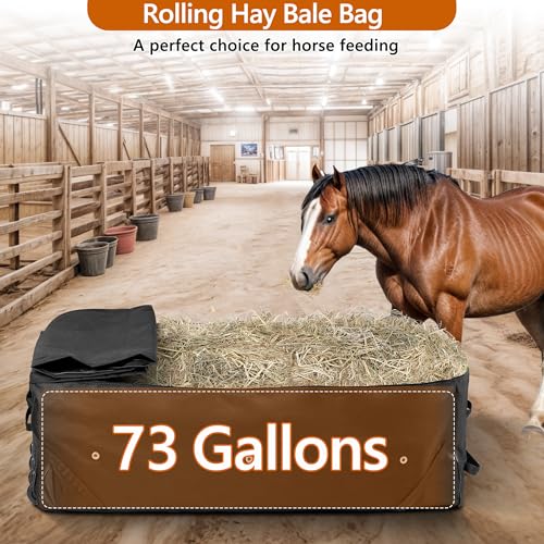 Rolling Hay Bale Bag with Wheels