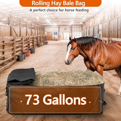 Rolling Hay Bale Bag with Wheels