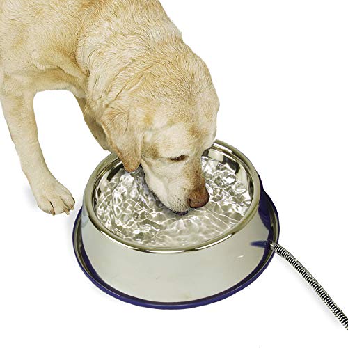 K&H Heated Water Bowl, Thermal-Bowl for Cats & Dogs, Safety Listed, 25W - size: 102 Ounces