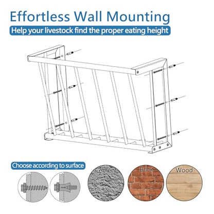 2Pcs Wall Mount Hay Rack 16 Gallon - size: 16INCH(2PCS)