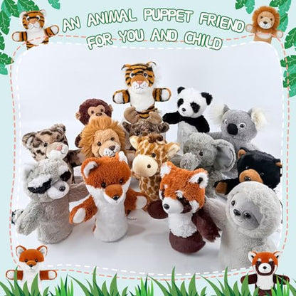 Animal Puppet for Toddlers Creative Storytelling Tool Soft Washable Fabric Preschool Education Interactive Role Play Forest Animal Fox - color: Fox