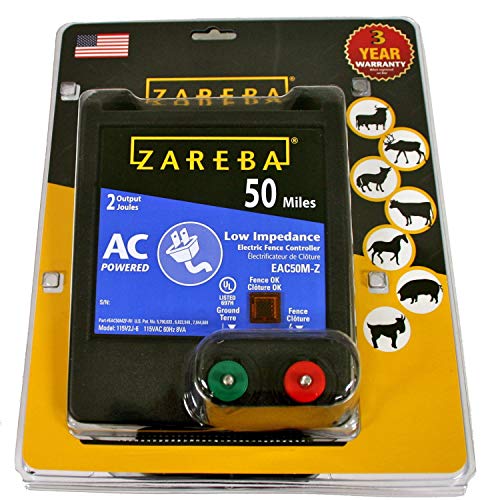 Zareba 50 Mile AC-Powered Low Impedance Electric Fence Charger - size: (Pack of 1)