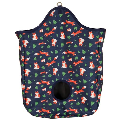 Schneiders Limited Edition Fox Tough Tote Hay Bag for Horses | 2-Flake Capacity | 600D PVC-Coated Polyester | 5" Hay Hole to Minimize Waste