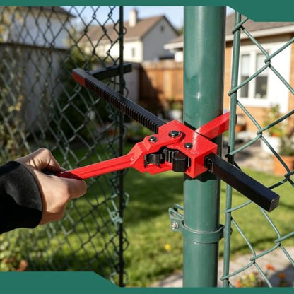Chain Link Fence Stretcher Tool, Ratcheting Wire Fence Tightener - color: Red, size: 3 Inch