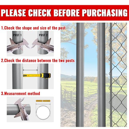VIVIDA 1-3/8" x 1-7/8" Chain Link Fence Gate Latch, Black Fork Latch, 1 PCS - size: 1-3/8" x 1-7/8" (1 PCS)