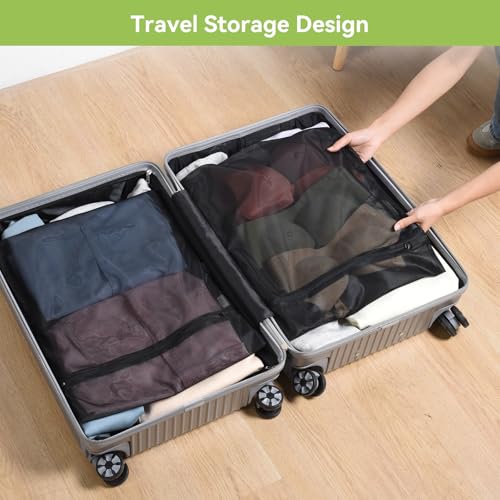 OTraki 2 Pack Durable Mesh Laundry Bags for Delicates 12x16 Inches | Breathable Washing Bags with Sturdy Zipper Reusable Lingerie Bags for Clothes Pants Underwear Bra Socks - size: 12 x 16 Inch