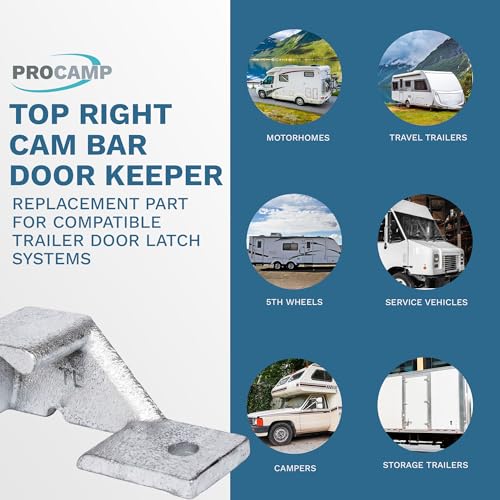 Trailer Door Keeper Replacement Part MOUNT BRACKET Steel Silver Wall Mount 383200, PLR158