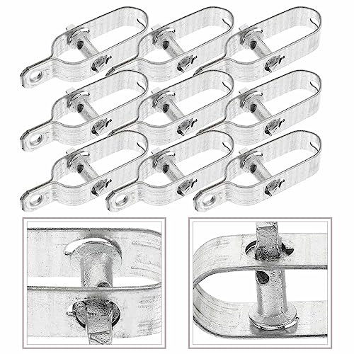 Yardwe Wire Tensioner, 10Pcs Heavy Duty Galvanized Iron Rope Tighteners for Garden Electric Fence and Farm Use, 3 93 X 1 06 X 0 78 Inch, Silver