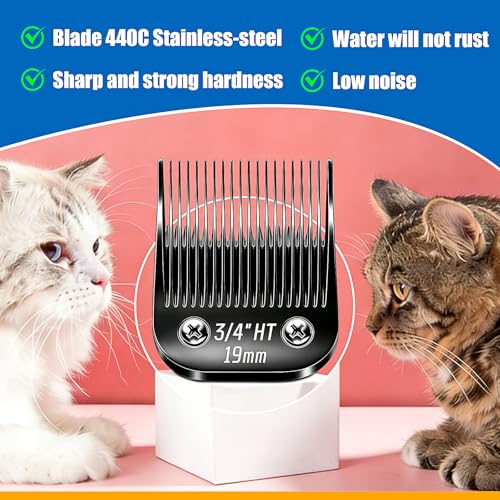 Dog Grooming Replacement Blades Compatible with Andis Dog Clippers - size: Black-3/4"HT-2PCS