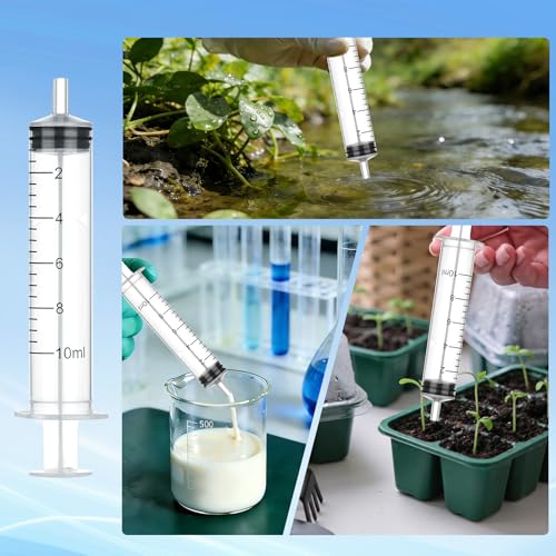 10ml Disposable Luer Slip Syringes Without Needles, 10-Pack - style: 10ml