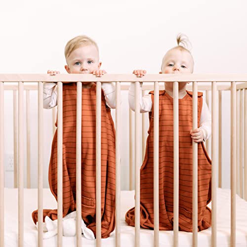 Woolino Toddler Sleep Sack, 4 Season, Merino Wool and Organic Cotton, Baby Sleep Bag, 2-4 Years, Rust - color: Rust