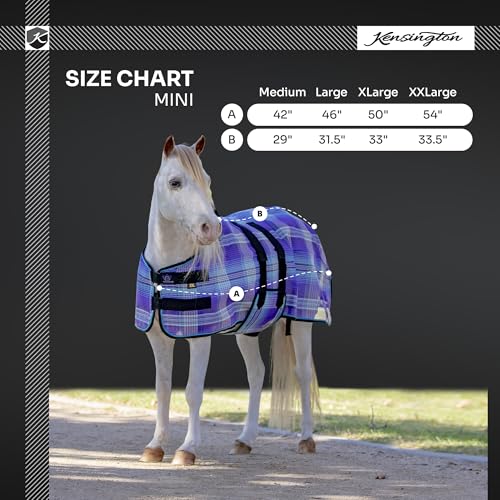Mini Textilene Fly Sheet, Full Belly Wrap, 54 in, Lavender Mint - size: 87"