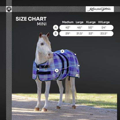 Mini Textilene Fly Sheet, Full Belly Wrap, 54 in, Lavender Mint - size: 87"