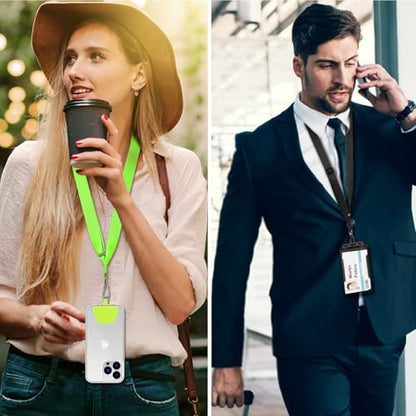 CACOE Phone Lanyard, Black+Green, 2 Pcs - color: Black+green, size: 21.65"