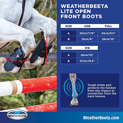 WeatherBeeta Lite Open Front Boots, White, Warmblood - color: White, size: Warmblood