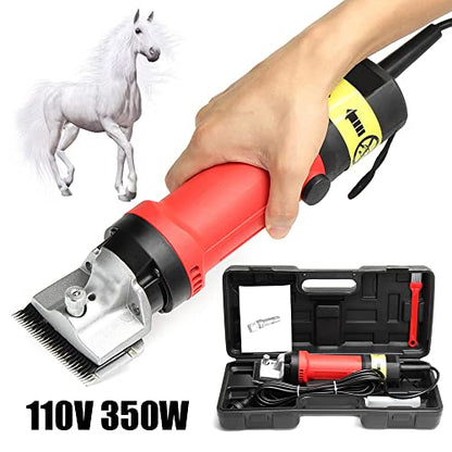 350W Electric Horse Hair Shearing Grooming Machine Animal Fur Shears Clippers Wool Cutter Professional Sheep Clipper for Goats Sheep Dog Cattle Farm Livestock Pet and Heavy Duty Animals Hair Grooming - color: 350w 6 Gear