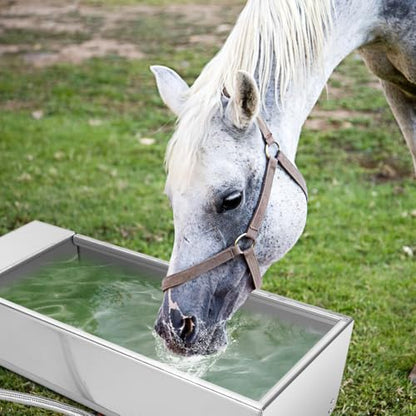 Automatic Livestock Water Trough, 7.5L Goat Water Trough Large Capacity Self Filling Animal Drinking Water with Valve Kit for Dog Horse Pig Cow