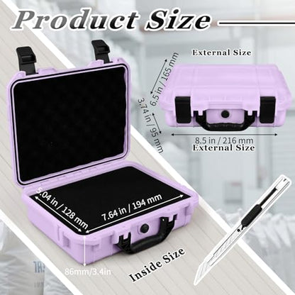 Relaxweex 8.5 x 6.5 x 3.7 Inch Hard Case, Grid Shell, Purple - color: Purple, size: 8.5 x 6.5 x 3.7 Inch, style: Grid Shell