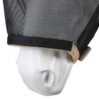 Horze Wire-Framed Soft Mesh Fleece-Lined Fly Mask with UV Protection - Atmosphere - S - color: Atmosphere, size: S