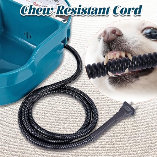 Heated Dog Water Bowl, Auto Filling, 45W, 2L, 55" Chew-Resistant Cord | Float Valve Controlled-Self Filling, Outdoor Water Stays Unfrozen In Winter, Heated Pet Water Dish for Bird Cats Chicken
