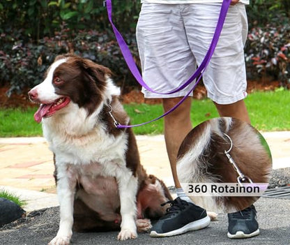AMAGOOD Dog/Puppy Obedience Recall Training Agility Lead-15 ft 20 ft 30 ft 50 ft Long Leash-for Dog Training,Tie Out,Play,Safety,Camping (20Feet x 1Inch, Purple) - color: Purple, size: 1 Inch x 20 Feet