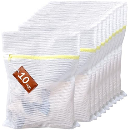 10Pcs Mesh Laundry Bags for Delicates 12 x 16 Inch