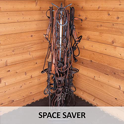 EASY-UP Pro Series Free Standing Bridle Rack | Perfect for Busy Stables | Holds 16+ Bridles | Portable & Easy Assembly | Space-Saving Design | 7-Year Warranty