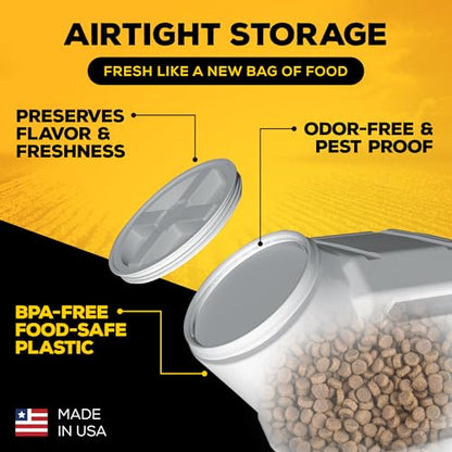 Vittles Vault Airtight Stackable Pet Food Storage Container, Up to 40lbs - size: 40 Pounds