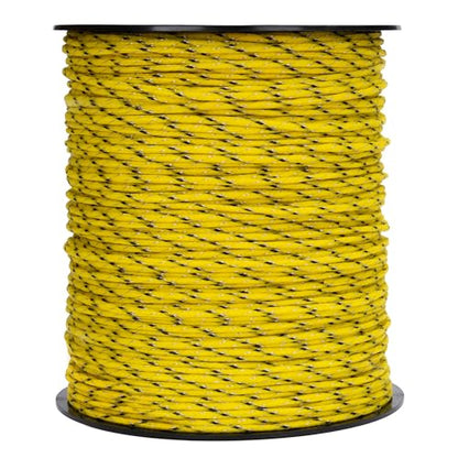 1312 Ft Electric Fence Polywire, 4 mm Highly Conductive 6 Strands, Yellow - color: Yellow