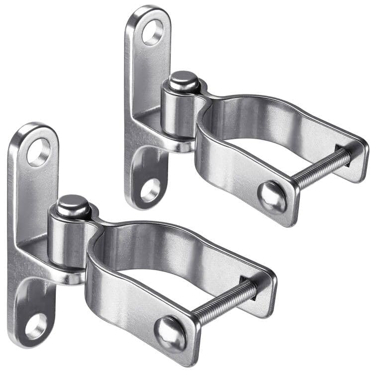 Insaga 2Pack Heavy Duty Wall Mount Gate Hinges, 304 Stainless Steel Chain Link Fence Gate Hinges for Farm, 1-7/8" Pipe Gate Hinge with 5/8" Pin, T-Post Gate Hinge Kit for Wooden & Metal Fence - size: 1-7/8''-2Pack