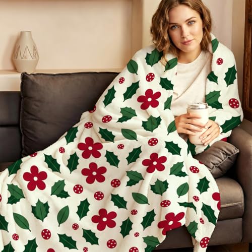 Christmas Blanket, Ultra-Soft Flannel Fleece Throw 50" x 60" - color: Christmas, size: 50"x60"