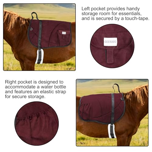 Saddle Pad Western, Classic Contour Saddle Pad, Ortho Pad Horse Saddle Pad, Saddle Blanket - color: Red