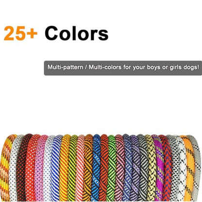 MayPaw Heavy Duty Rope Dog Leash, 3/4/6/7/8/10/12/15/20/30FT Nylon Pet Leash, Soft Padded Handle Thick Lead Leashes for Large Medium Dogs (Black, 1/2" * 8') - color: black, size: 1/2" * 8'