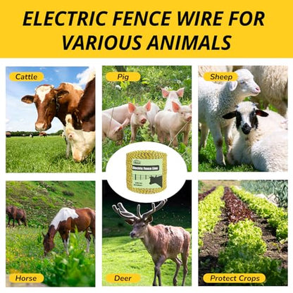 RIOOP Electric Fence Wire Polywire 3366 Feet/1026Meters - size: 3366 Feet/1026Meters