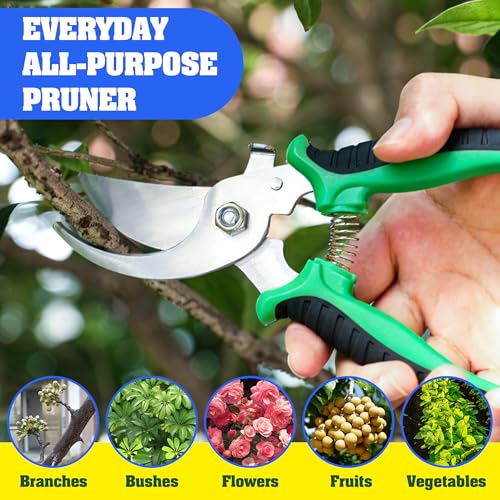 EWPJDK 4 Pack Garden Pruning Shears Scissors Clippers Stainless Steel - color: Multi-color