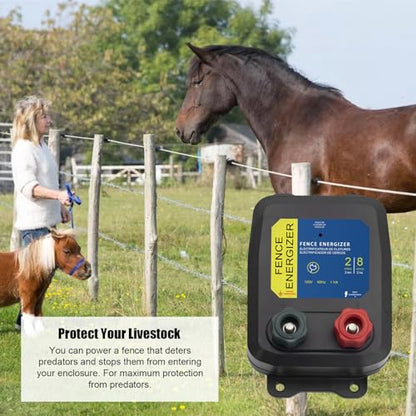 Livestock Fence Chargers and FW-00018D 17 Gauge Aluminum Wire for Containing Pets and Keeping Out Small Nuisance Animals