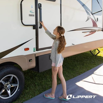 Lippert LatchXtend™ Easy Open RV Door Handle Extension for Entry Doors with a Standard Paddle Latch, Extends Reach by 14", Easy Retrofit Installation, Perfect for Kids and Seniors - 2022301969 | Fits right-handed entry doors with standard paddle latch, cu