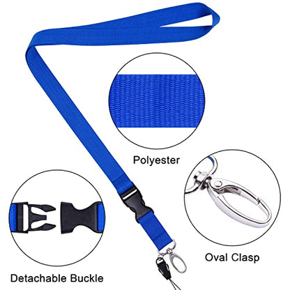 Wisdompro Office Lanyard, 6 Pack 23" Neck Strap Lanyards - Black, Blue, Red - color: 6pack(2pcs Each Red, Black & Blue)
