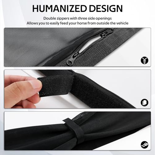 Horse Trailer Window Screen with Zipper, 35 Inch Length x 26 Inch Height