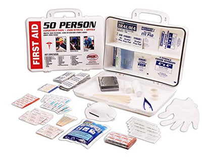 Rapid Care First Aid RC-50MAN-W 50 Person OSHA/ANSI Poly First Aid Kit - color: Poly Case, size: 50 Person