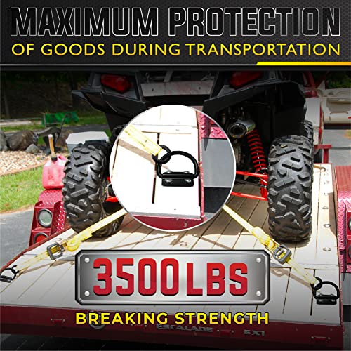 PAMAZY 6PCS 3500lbs Heavy-Duty Steel D-Rings Tie-Down Anchors Ultra-Durable - style: 6PCS