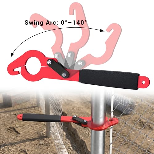 Chain Link Fence Stretcher Tool, Fits 1-7/8" OD Posts, Wire Puller Stretcher & Fence Tensioner for Woven Wire Fence, 9” Pull Range, One-Person Operation, 1 Pack - color: 1 Pack, size: 1-7/8'' OD