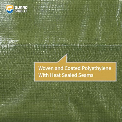 GUARD SHIELD Heavy Duty Tarp 6x8 Feet Green Multi Purpose Thick Waterproof Poly Tarp Cover 10mil - color: Green, size: 6x8