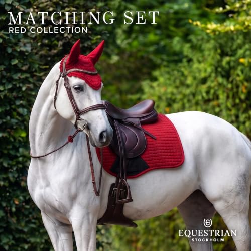 Equestrian Stockholm Close Contact Horse Saddle Pad for Jumping - color: Red