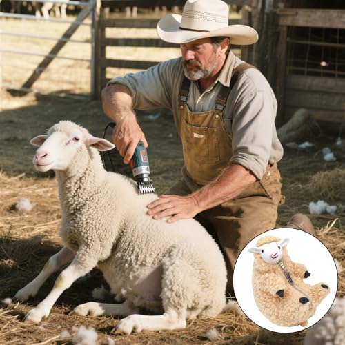 Cute Shaved Sheep Stuffed Animal, Kawaii Lamb Plushie Toy for Teen Kid Girl - color: Lightyellow