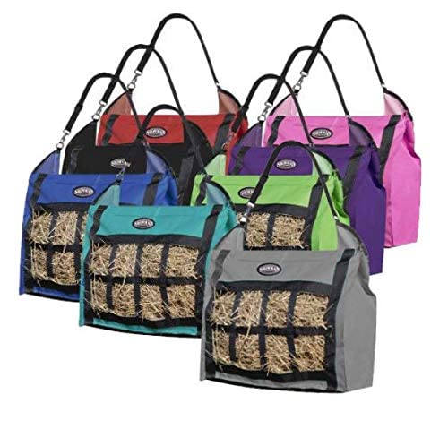 Showman Slow Feed Nylon Hay Tote - color: Black