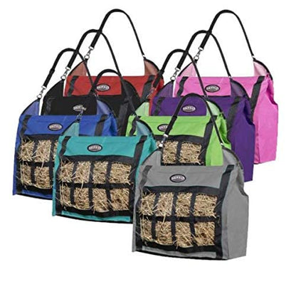 Showman Slow Feed Nylon Hay Tote - color: Black