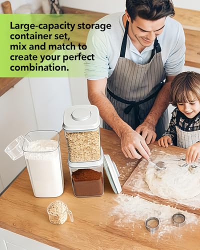 Airtight Food Storage Container with One-Touch Lid, 2.8 QT / 2.65 L Stackable BPA-Free PET for Coffee, Sugar, Spices & Pantry Organization. - color: 2.8QT