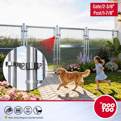 Stainless Steel 2-3/8" x 1-7/8" Chain Link Gate Latch （Fit 2-3/8" Gate Frame）, Heavy Duty Chain Link Fence Gate Fork Latch with Hole for Padlock 1Pack - color: 2-3/8"x1-7/8"